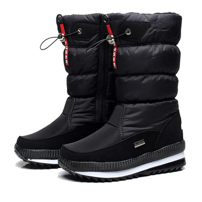 Dames Thermische Sneeuwlaarzen - Waterdichte Winterboots met Bontvoering en Antislip Zool