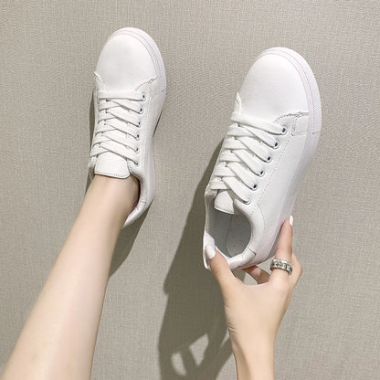 Dames Witte Sneakers met Kleuraccent - Minimalistisch en Stijlvol