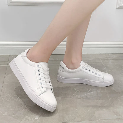 Dames Witte Sneakers met Kleuraccent - Minimalistisch en Stijlvol