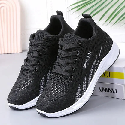 Dames Sportieve Sneakers met Ademend Mesh - Lichtgewicht Hardloopschoenen