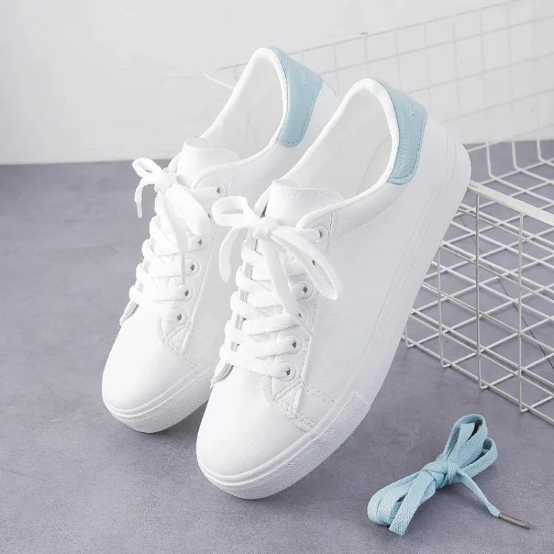 Dames Witte Sneakers met Kleuraccent - Minimalistisch en Stijlvol